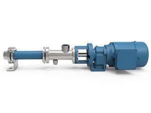 Metering progressive cavity pump with support arm (no drawbar)
